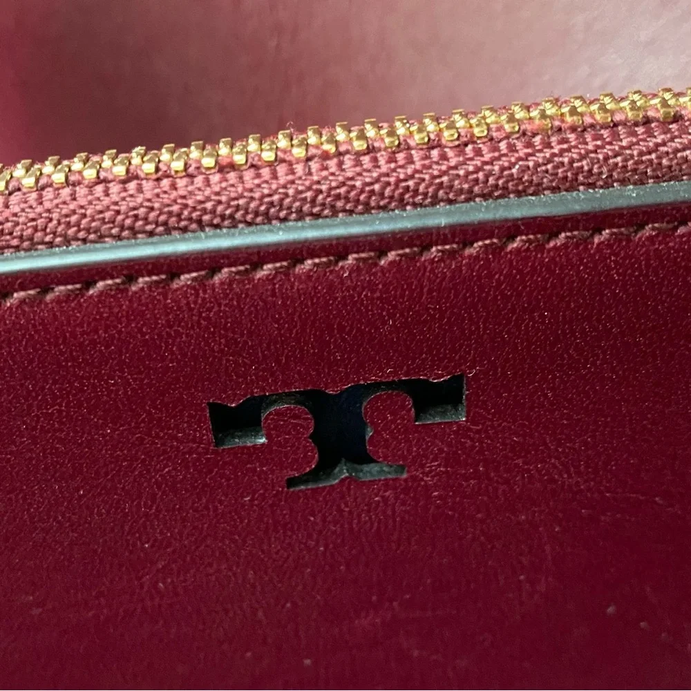 Tory Burch Burgundy Wine Red Maroon Patent Leather Shoulder Bag